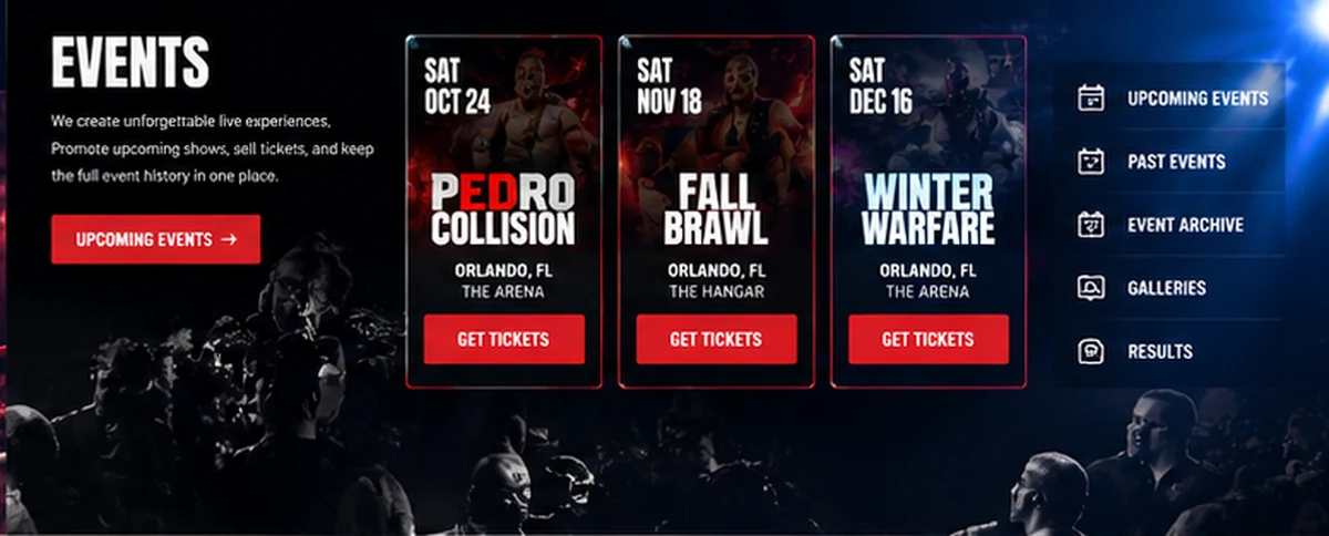 Events mockup