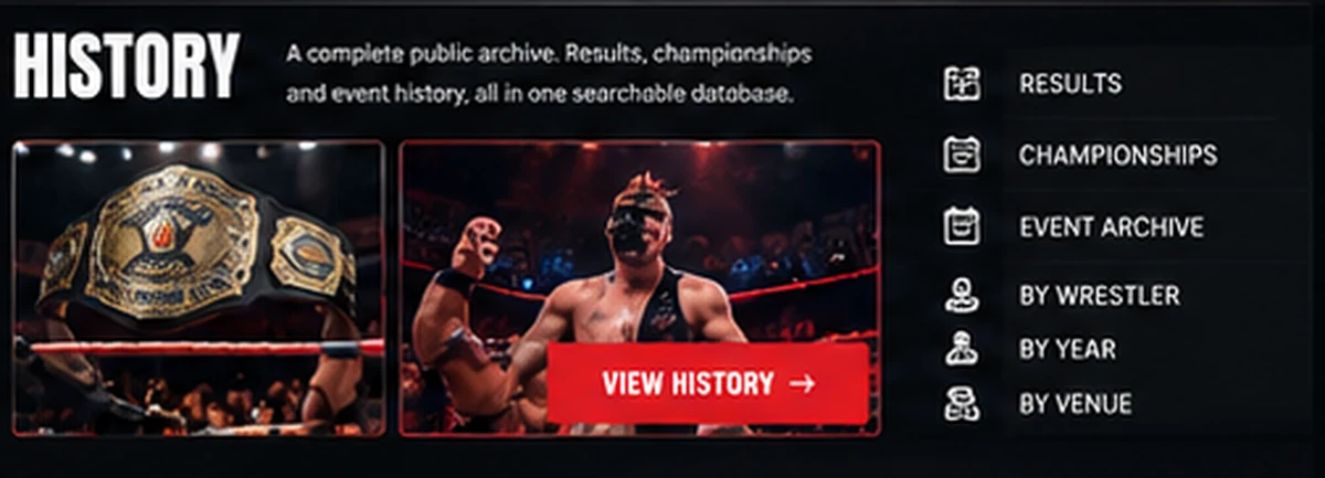 History and championships mockup