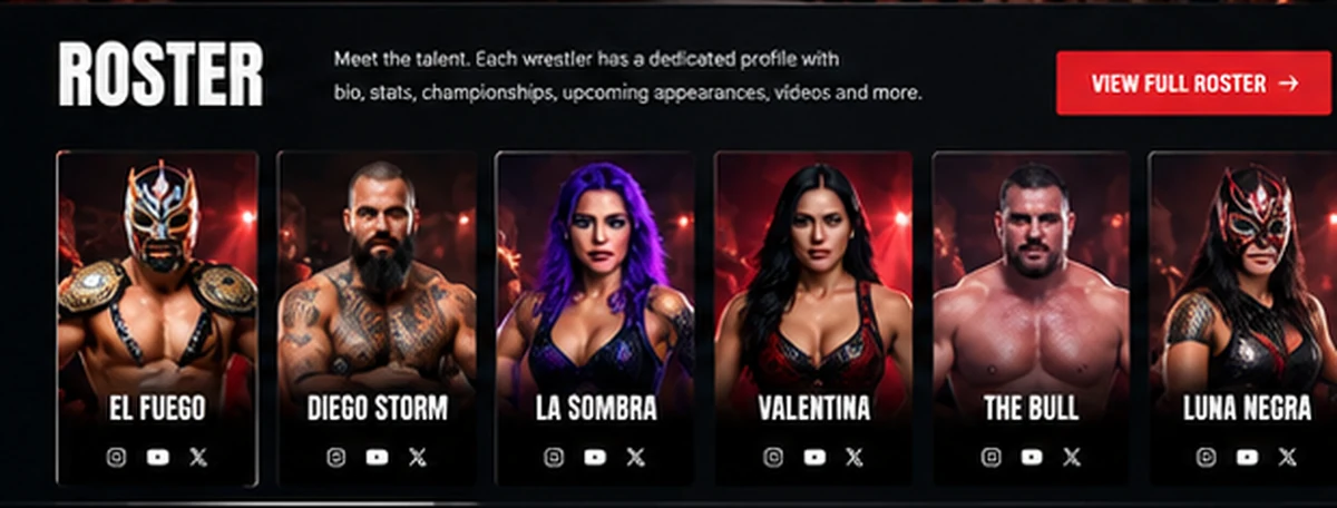 Roster mockup